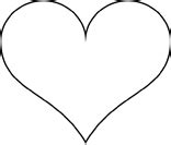 Ce dessin en noir et blanc est identifié par le nom suivant : Gabarit, un coeur simple à colorier ou à découper - Dory.fr coloriages