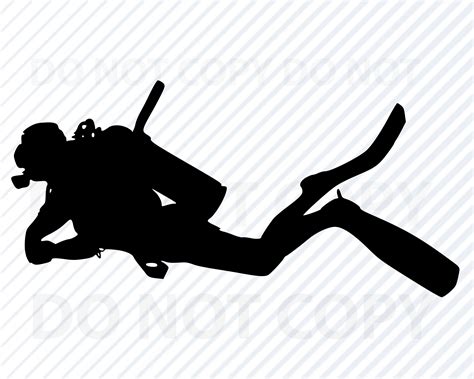 Scuba Diver Svg File For Cricut Vector Diver Silhouette Etsy Ireland