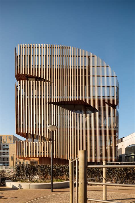 The Freebooter Building Has A Louvered Wood Facade Contemporist