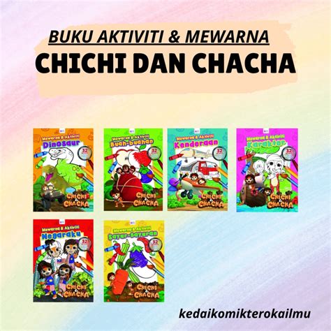 Kids Prima Chichi Dan Chacha Koleksi Buku Mewarna Dan Aktiviti