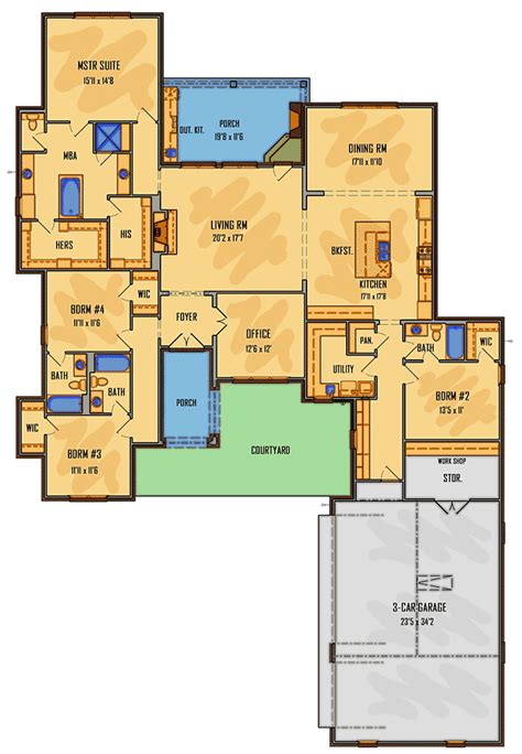 Lake House Floor Plans 4 Bedroom Plan 530005ukd Two Bedroom
