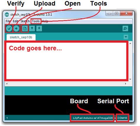 Why does the arduino software freeze when i try to upload a program? LilyPad Tutorial : Uploading an Arduino Sketch - kookye.com