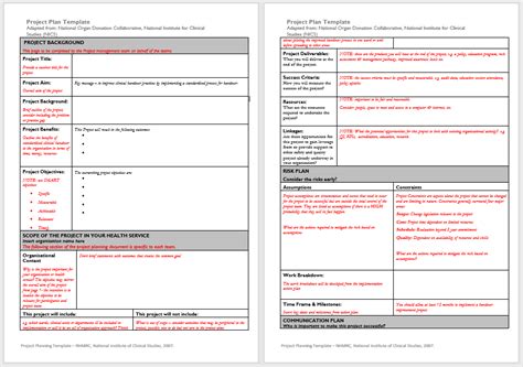 Project Plan Templates 18 Free Sample Templates My Word Templates