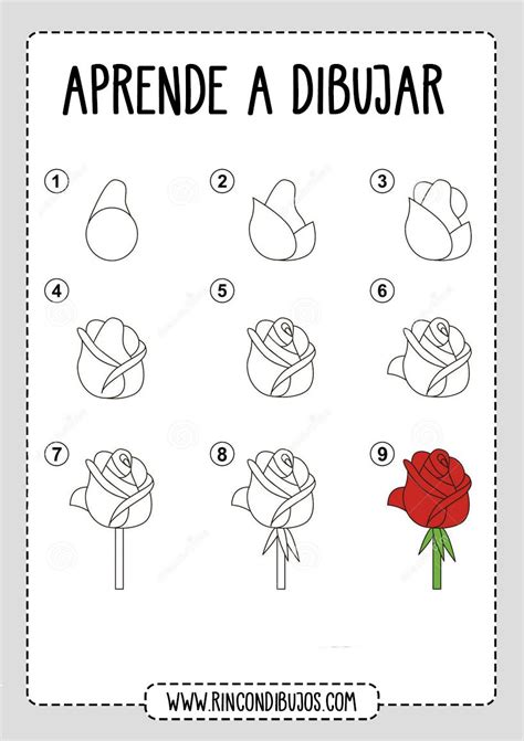 Como Dibujar Una Rosa Aprender A Dibujar Rincon Dibujos Dibujo De