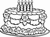Cake Coloring sketch template