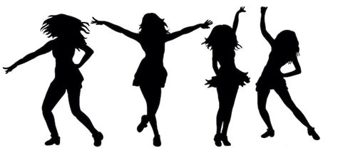 premium vector silhouette of dancing girl collection