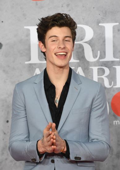 Canadian Performer Shawn Mendes Arrives Brit Editorial Stock Photo