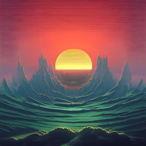 Synthwave Sunrise · Creative Fabrica
