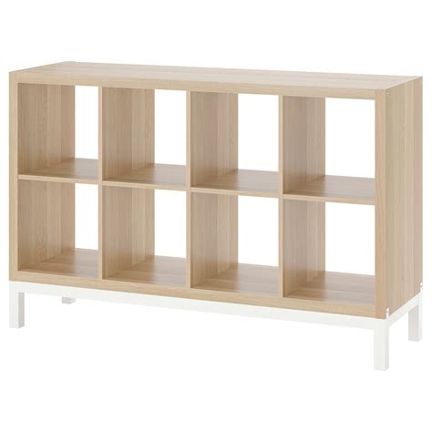Kallax Shelving Unit With Underframe White Stained Oak Effectwhite