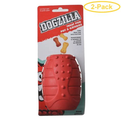 Petmate Dogzilla Treat Pod Red Large 5l X 2w X 35h Pack Of 2