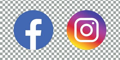 Download Facebook And Instagram Round Black Logo Isolated On
