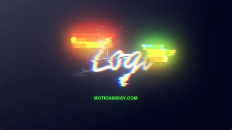Colorful Glitch Logo After Effects Templates Motion Array