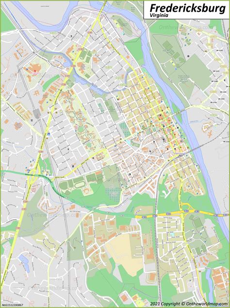 Fredericksburg Map Virginia Us Discover Fredericksburg With
