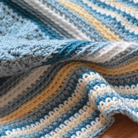 The Seaside Blanket Free Crochet Baby Blanket Pattern Hanjan Crochet