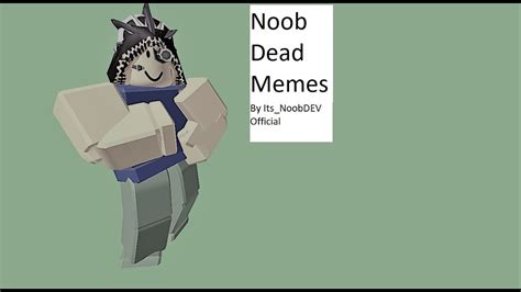 Jojo Bizzare Noob Dead Meme Roblox Youtube