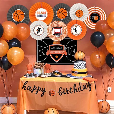 Homond Basketball Birthday Decorations Supplies Kit Basketball Party