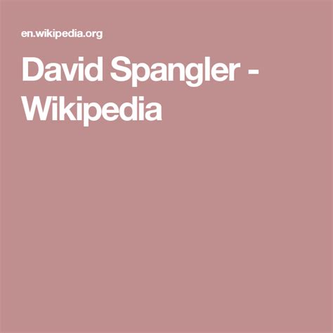 David Spangler Wikipedia Spangler Bruce Spence David