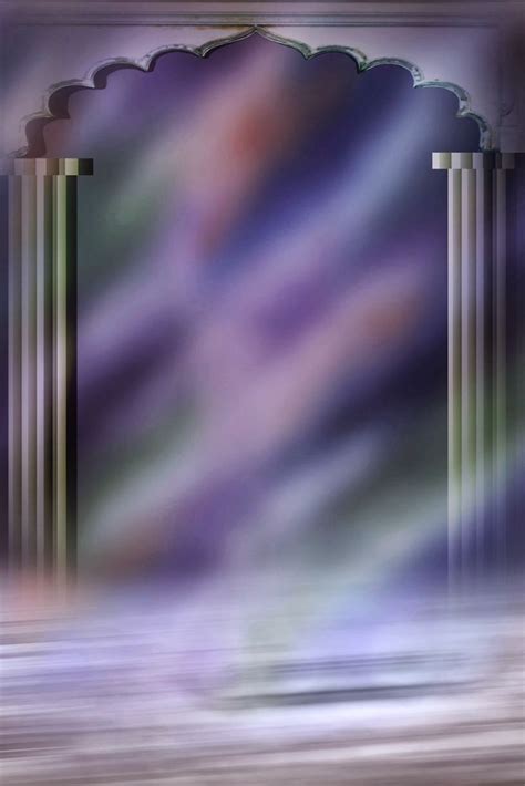 An Artistic Photo With Columns And Pillars In The Background As If It