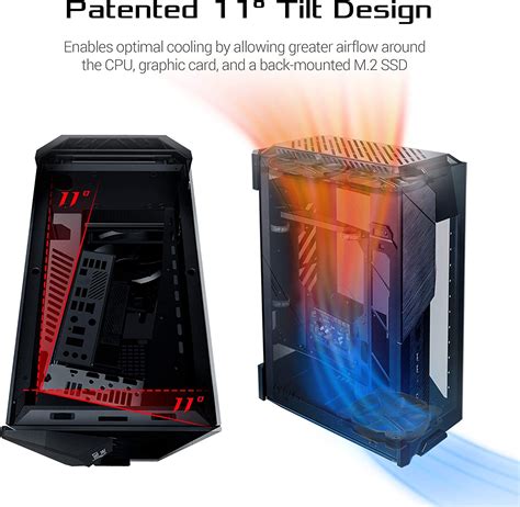 Buy Asus Rog Z11 Mini Itxdtx Gaming Case With Patented 11° Tilt Design
