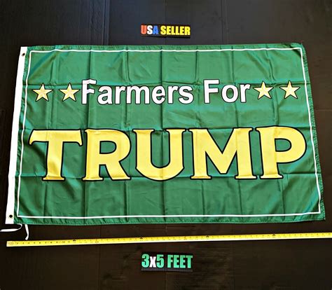 donald trump flag free first class ship farmers for trump army usa new sign 3x5 ebay