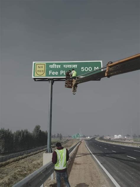 metal green toll plaza board shape rectangular at rs 60000 number in nagpur