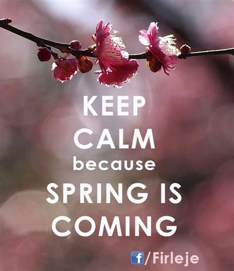 Keep Calm Because Spring Is Coming Keep Calm Quotes Keep Calm Calm