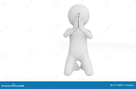 3d Man Praying Stock Illustration Illustration Of Praying 51715835