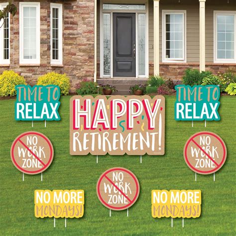 Big Dot Of Happiness Retirement Yard Sign And Outdoor Lawn