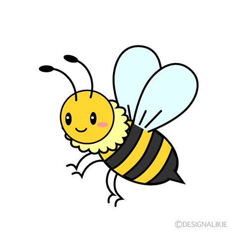 かわいいミツバチのイラスト素材｜illustcute