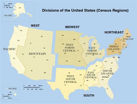 Regional Map Of The Us