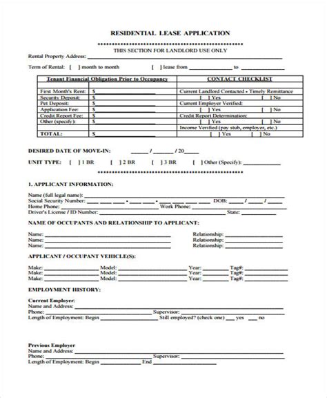 How to screen a commercial tenant. FREE 21+ Lease Application Forms in PDF | MS Word