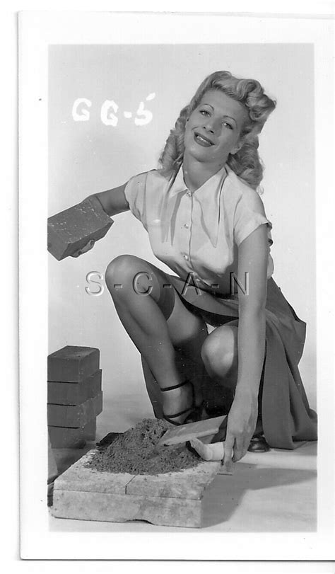 Org Vintage S S Semi Nude Rp Endowed Blond Bricks Up Skirt Panties Ebay