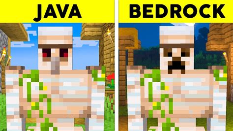 30 Minecraft Java Vs Bedrock Differences Youtube