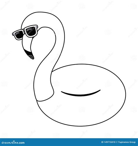 Summer Flamingo Float Design Vector Illustration Stock Vector