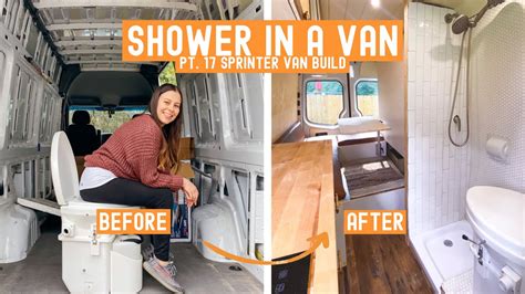 Full Bathroom In A Sprinter Van Sprinter Van Build Youtube