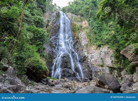 Tropical Rainforest Waterfall In Thailand Stock Photo Image Of