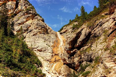 Waterfall Dolomites Landscape Free Photo On Pixabay