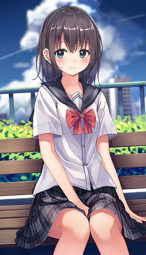 1920x1080px 1080p Free Download Girl Schoolgirl Anime Cute Hd Phone Wallpaper Peakpx