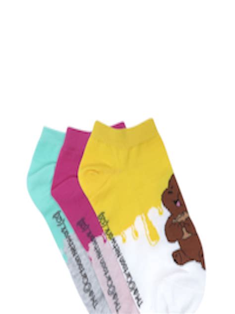 Buy Cartoon Network Women Pack Of 3 We Bare Bears Assorted Ankle Length