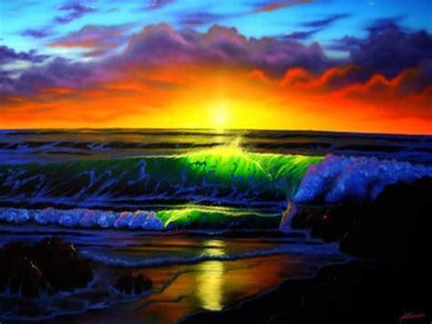 86 Sunset Ocean Rainbow Wallpapers On Wallpapersafari