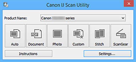 You can complete from scanning to saving at one time by simply clicking the corresponding icon in the ij scan utility main screen. Canon : PIXMA Manuals : MX490 series : Starting IJ Scan Utility
