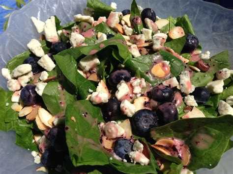 Spinach And Blue Salad With Blueberry Vinaigrette