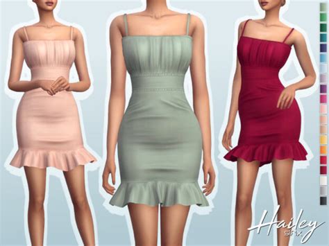 Платье Hailey Dress Симс 4