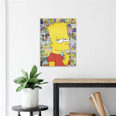 Bart Simpson Poster The Simpsons Art Acrylic Painting Art Etsy