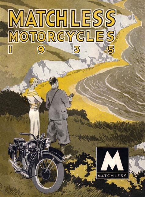 Motorbike Vintage Motorcycle Posters Matchless Motorcycles