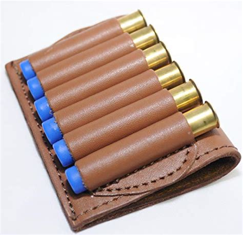 410 Gauge Leather Shotgun Shell Holder For Belt Cartridge Holder Tan