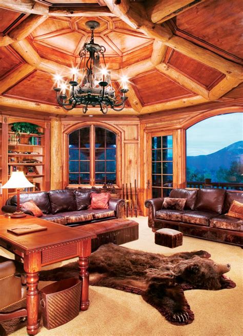 Grand Rustic Study Luxe Interiors Design