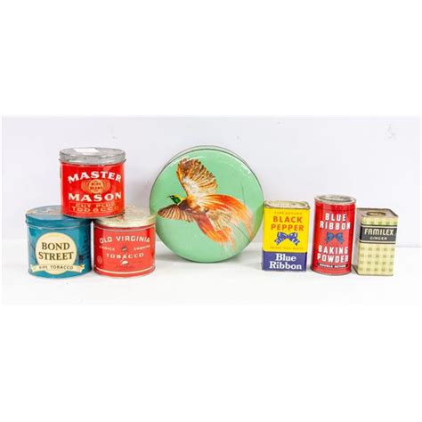 Lot Of Assorted Antique Tobacco And Tea Tins