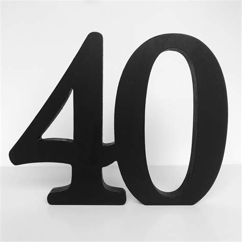Wooden Freestanding 40 40th Birthday Decor Black 40 Sign Etsy Australia