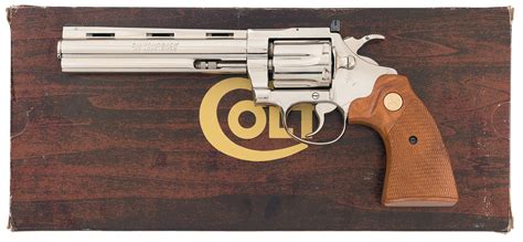 Nickel Colt Diamondback 22 Lr Double Action Revolver Rock Island Auction